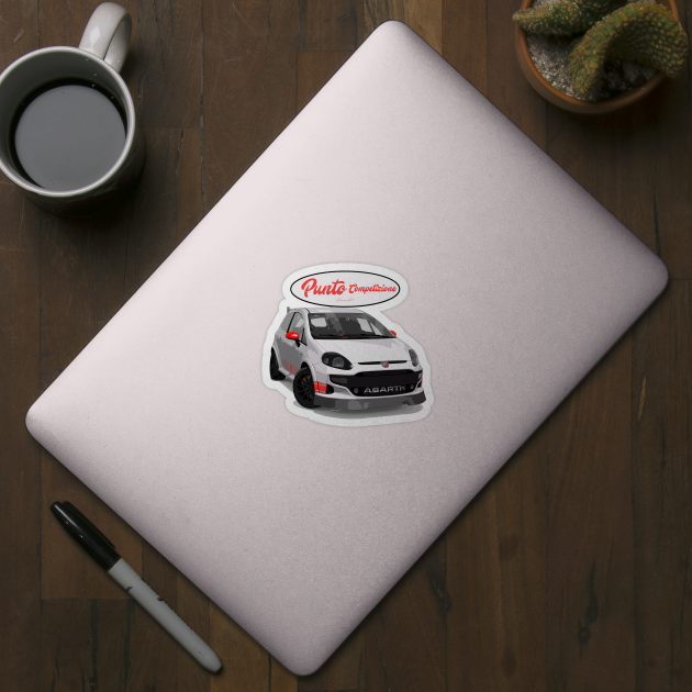 Punto Competizione Bianco Rosso Stickers by PjesusArt